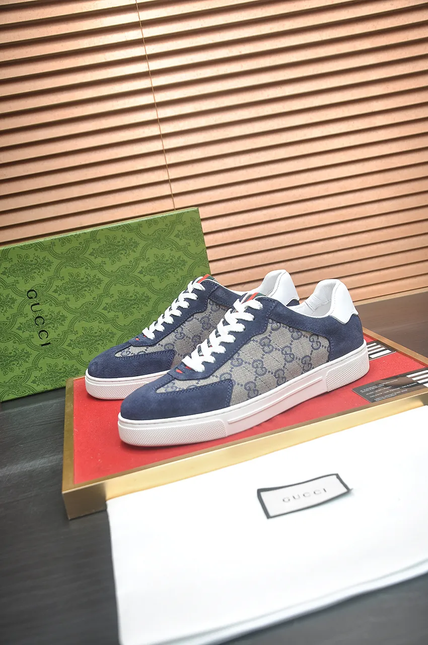 Men's shoes 💰400💶 [GUCCI Gucci] official website 1:1 men's sports shoes are now on the market, using original Gucci fabric + gluten lining, plus the official website original 1:1 comfortable outsole. Fashionable and versatile, super comfortable and breathable. 5 colors available, standard shoe size 38/45 (custom-made sizes 45 are non-refundable)